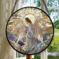 thumbnail image 1 of Angel Stained Glass Cat Sun Catcher, Wall Hanging Colored Decor Room Indoor Window Decor, Halloween, Christmas Hanging Ornament, Stained Glass Ornament 2025, Holiday Decoration,, 1 of 6