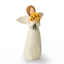 Angel Statue Holding Flowers, Gifts for Women , Bedroom Study Table Decoration Angel Figurine