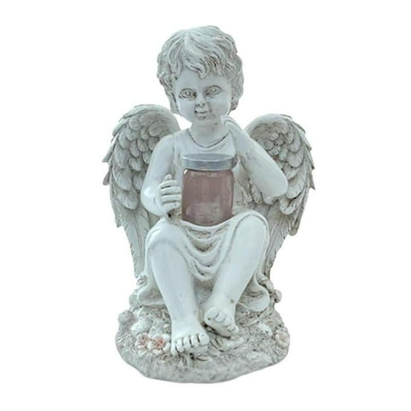 Angel Statue Solar Powered Light Garden Statue, Solar Led Outdoor Decor Light, Intricate Details, Automatically Shine at Night -