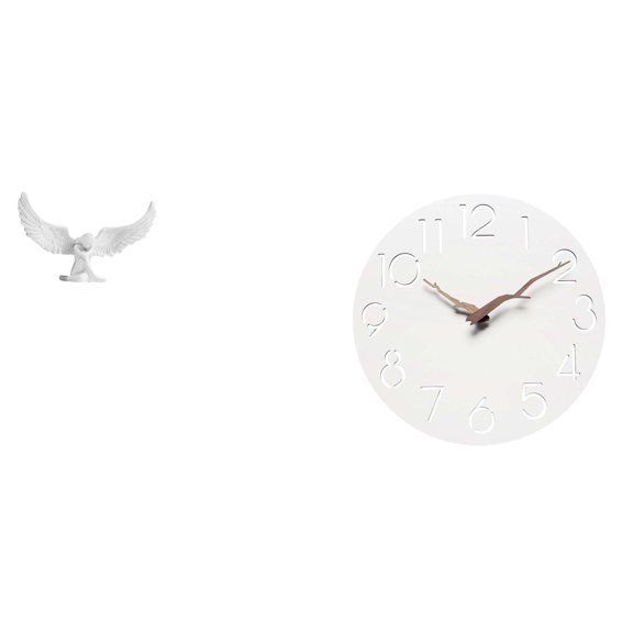 Angel Statue Wall Clock Figurine Resin Material Elegant Minimalist Design Perfect for Office Living Room Bedroom Decor