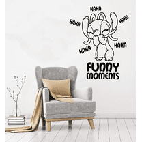Angel Stitch Experiment 624 Happy Funny Moments Laughing Cute Smile Giggles Cheeky Bedroom Wall Decal Sticker Decor Design For Kids Adults Girls Boys Room Bedroom Wall Decoration Size (20x18 inch)