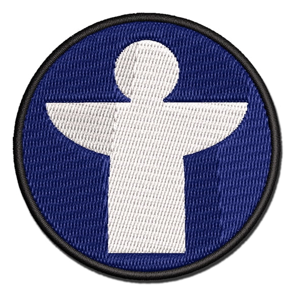Angel Symbol Applique Multi-Color Embroidered Iron-On Patch - 3 Inch Medium