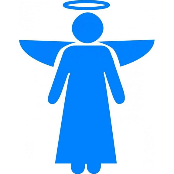 Angel Symbol – Peel & Stick Sticker - Vinyl Wall Decal