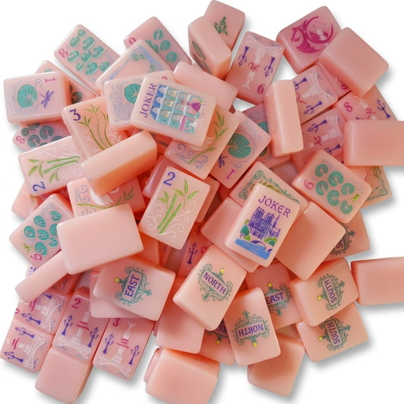 Angel Tree American Mahjong Set, 160 Acrylic 4-Layer Tiles, Travel Game