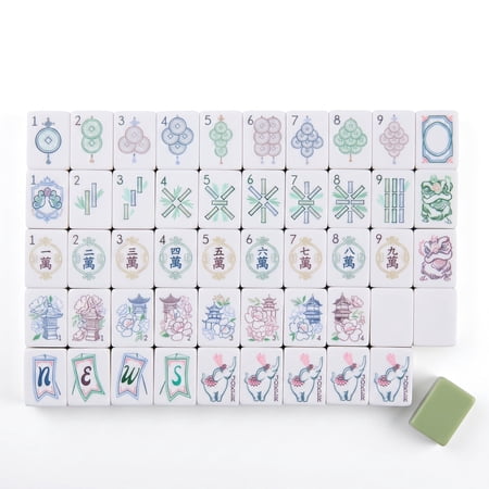 Angel Tree American Mahjong Set, 160 Tiles, 4-Layer Acrylic, Green