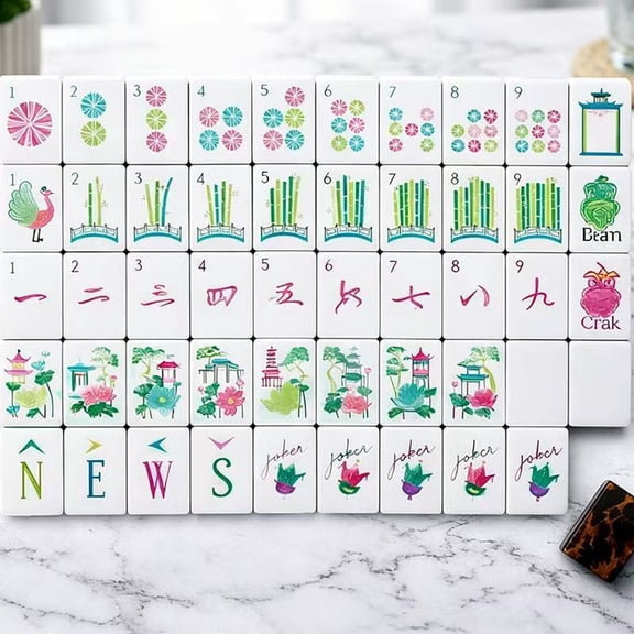Angel Tree American Mahjong Tile Set, 160 Tiles, 4-Layer Acrylic