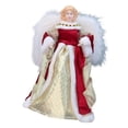 thumbnail image 1 of Angel Tree Topper Christmas Decoration Holiday Figurine 12 Inch with Elegant Dress for Home Office Party Decor, 1 of 9