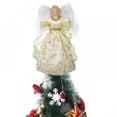 thumbnail image 1 of Angel Tree Topper with Feather Wings and Skirt, Christmas Tree Topper with LED Light for Tree Toppers Holiday Ornament Decorations, 1 of 7