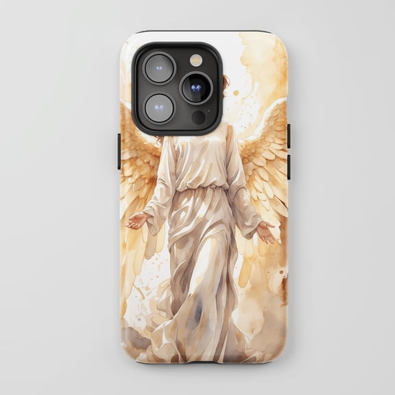 Angel Watercolor Design for All iPhone Series Tough Phone Case