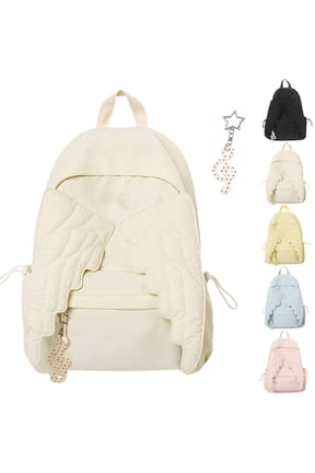 Angel Wing Backpack, Spacious Angel Wings Backpack with Aesthetic Zipper Design, Novelty Travel School Bag