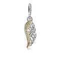 thumbnail image 1 of Angel Wing Charm European Bead Sterling Silver Clear CZ Ginger Lyne Collection, 1 of 6