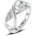 thumbnail image 1 of Angel Wing Cremation Ring for Women - Birthstone Infinity Wing Urn Rings Memorial Jewelry Human Pet Ash Holder Memorial Urn Ring, 1 of 5