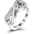 thumbnail image 1 of Angel Wing Cremation Ring for Women - Birthstone Infinity Wing Urn Rings Memorial Jewelry Human Pet Ash Holder Memorial Urn Ring, 1 of 7