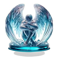 Angel Wing Cross Decorative Ornament-Office Decor-Gorgeous Decoration Finely Detailed Gracefully Wrap Around The Elegant Style Acrylic Material 2025 Mother'S Day