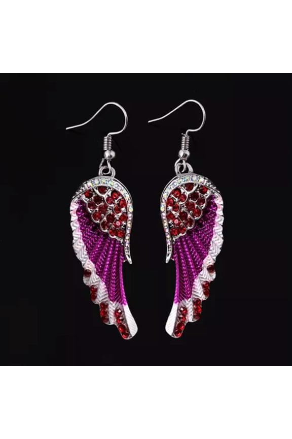 Angel Wing Dangle Earrings Crystal Rhinestone Fashion Bridal Party Jewelry New