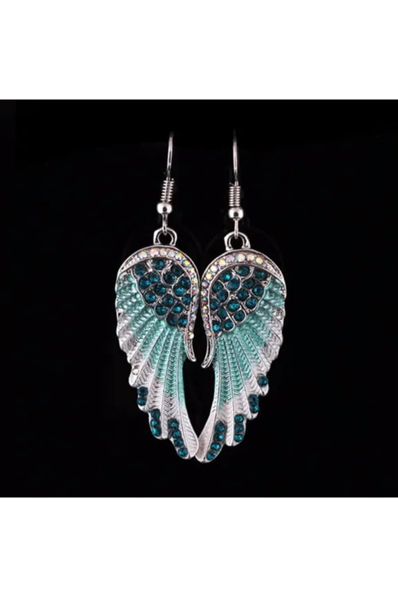 Angel Wing Dangle Earrings Crystal Rhinestone Fashion Bridal Party Jewelry New