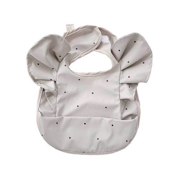 Angel Wing Designed Baby Bib Water Proofing Feeding Bib with Catcher Coverage for Convenient Play and Meal Time