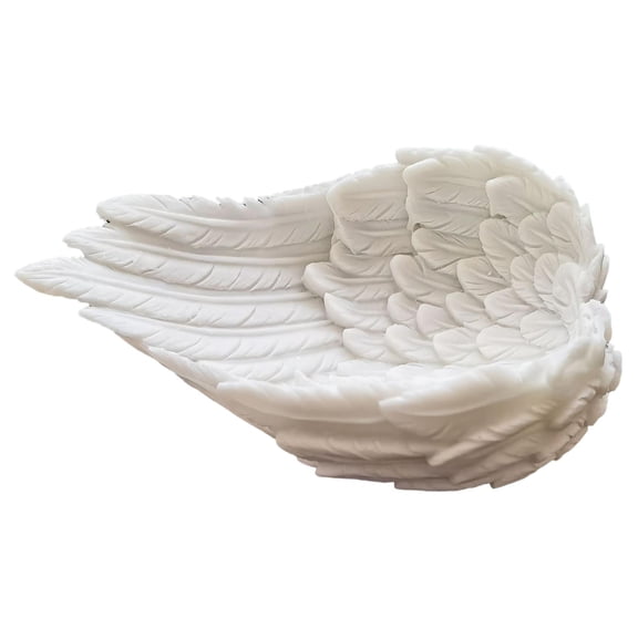 Angel Wing Display Stand Crystal Ball Props Decoration Gemst Mineral Holders Sphere Ball Base Entryway Dessert Office Decorative Tray White