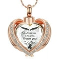 thumbnail image 1 of Angel Wing Heart Urn Necklace for Ashes Crystal Cremation Jewelry Birthstone Memorial Lockets Keepsake Pendant Urn Lockets, 1 of 6