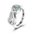 thumbnail image 1 of Angel Wing Infinity Love Rings Keepsake Cremation Jewelry for Ashes Holder Memorial Urn Ring for Women, 1 of 5