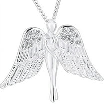Angel Cremation Urn Necklace for Ashes - Human Memorial Keepsake Jewelry Ashes Memory Jewelry Lady Charm Locket Memorial Ash Pendant for Women