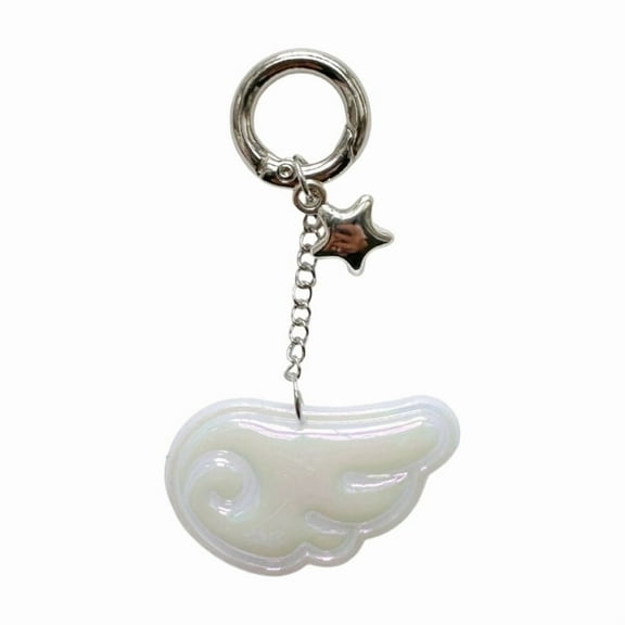 Angel Wing Keychain Acrylic Charm For Keys Bags Backpack Decoration Creative Gift for Friends Family Protections Symbol