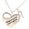 thumbnail image 1 of Angel Wing Love Heart Pendant Necklace for Women Diamond Silver Gold Plated Choker Clavicle Chain Fashion Jewelry Gift, 1 of 2