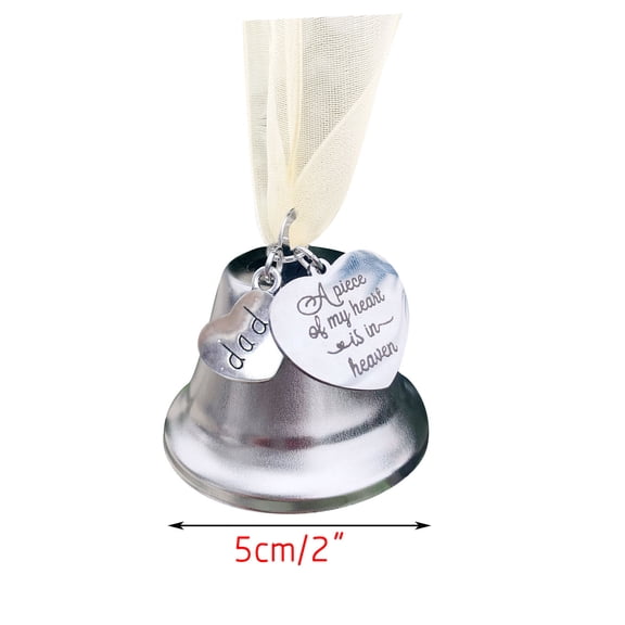 Angel Wing Memorial Ornament, Christmas Tree Decoration for Loved Ones, Engraved "My Heart in Heaven" Hanging Sign, Holiday Family Party Commemorative Decor, 1X Dad Keychain