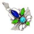 thumbnail image 1 of Angel Wing - Natural Lapis Lazuli, Blue Mohave Tq. 925 Silver Pendant ALLP-24390, 1 of 1
