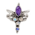 thumbnail image 1 of Angel Wing - Natural Siberian Charoite 925 Silver Ring Jewelry s.8 ALLR-25573, 1 of 1