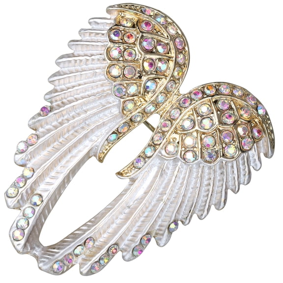 Angel Wing Pin Brooch Pendant 2-in-1 for Women for Blouse Jacket Coat Scarf Shawl Hat Bag