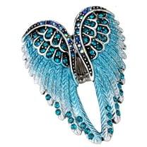 Angel Wing Stretch Rings for Women Fit Finger Size 6.5 to 9 Rhinestone Silk Scarf Holders