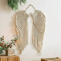 Angel Wings Wall Hanging Decor, Boho Handmade Macrame Woven Wall Hanging Bohemian Tapestry Exquisite Home Dream Net Art Bedroom Decorations