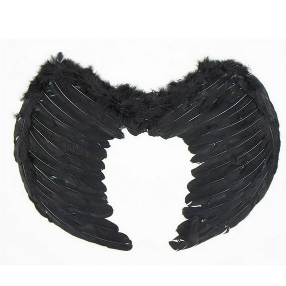 Angel Wing for Kids Angel Costume Feather Wing for Important Festivals as Halloween, Christmas Eve and Christmas (Black)