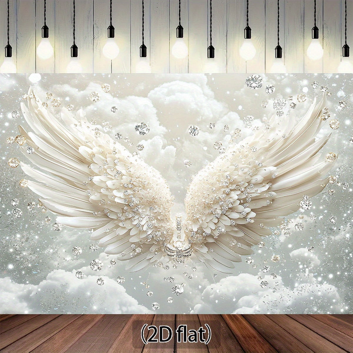 Angel Wings Backdrop Dreamy Clouds and Sparkling Diamond Photography ...