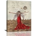 thumbnail image 1 of Angel Wings Canvas Wall Art Christian Angel Rustic Wall Decor Inspirational Angel Pictures Painting Print Framed Artwork Ready to Hang for Bathroom Bedroom Living Room Office 12"x16", 1 of 6