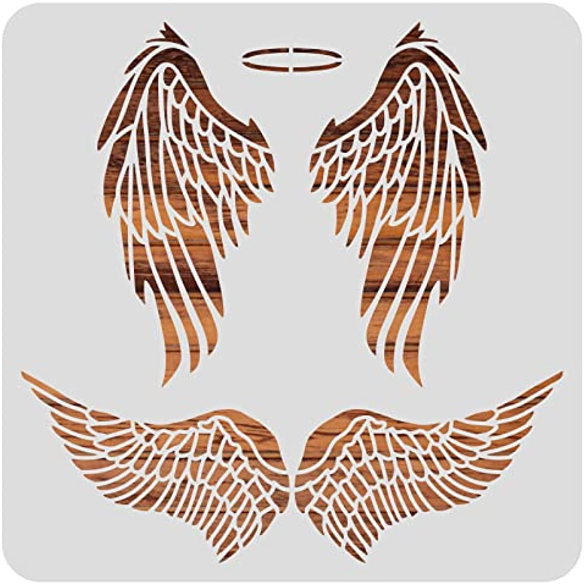 Angel Wings Drawing Stencils 2 Pairs of Dreamy Wings Pattern Painting Templates for Scrapbooking Fabric Floor Furniture Wall Art - Walmart.com amazon-com-mayjoydiy-large-angel-wings-stencil-wings-stencil-template-3-pairs-23-6-15-7inch-angel-stencils-durable-flexible-angel-wings-for-crafts-bag-t-shirts-walls-wood-fabric-home-decor-arts-crafts