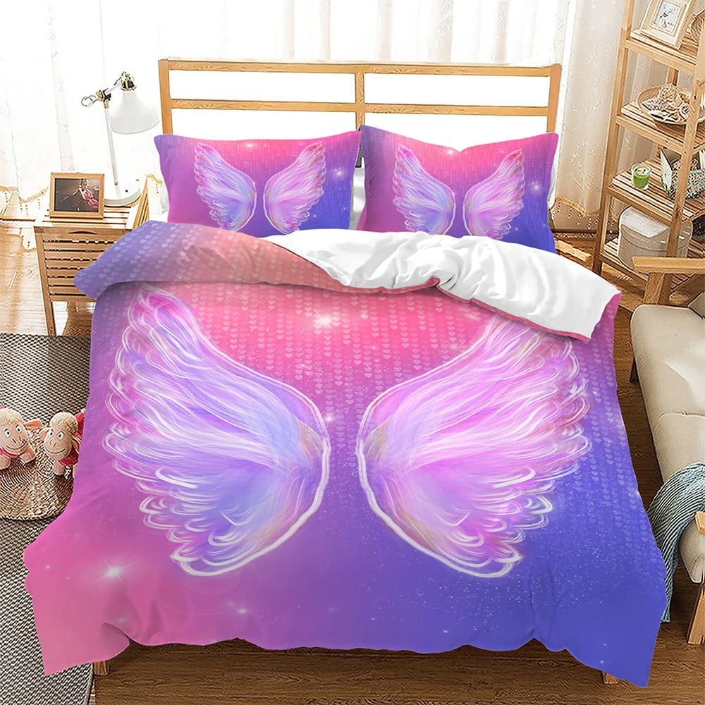 Angel Wings Duvet Cover Set Lucifer Angel Bedding Sets Aesthetic Wing