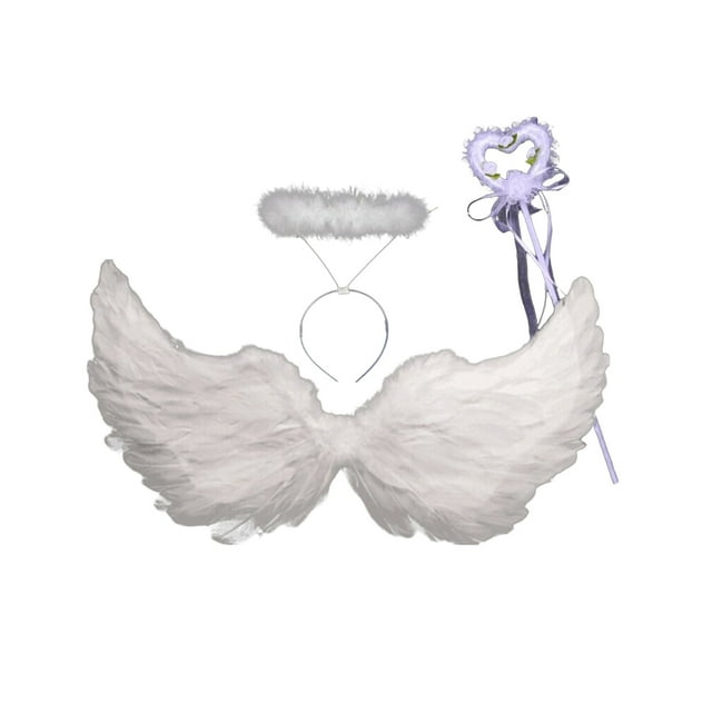 Angel Wings, Halo and Fairy Wand for Kids Angel Costume Wingsare