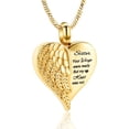 thumbnail image 1 of Angel Wings Heart Urn Ashes Necklace for Women Men Heart Wing Memorial Loved One Ashes Keepsake Cremation Jewelry for Dad Mom Sister Brother Son Grandpa, 1 of 7