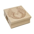 thumbnail image 1 of Angel Wings Hearth Feathers Square Rubber Stamp Stamping Scrapbooking Crafting - Small 1.25in, 1 of 7