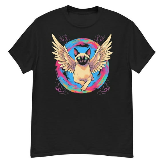 Angel Wings Heaven Graphic TShirt Siamese Cat Animal Pet Lover Gift,for unisex up to size 5XL