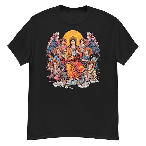 Angel Wings Love Peace Graphic TShirt Christian Religious Faith Gift,for unisex up to size 5XL