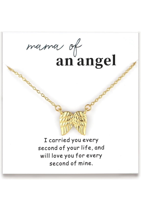 Angel Wings Memorial Necklace Sympathy Gifts for Loss of Loved One Bereavement Gift Memorial Gifts for Loss of Dad Mom