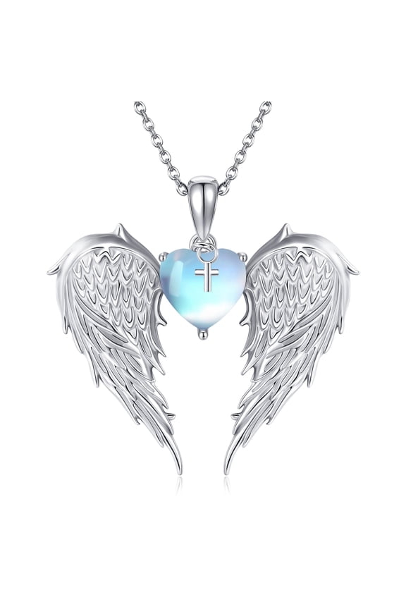 Angel Wings Necklace 925 Sterling Sliver Wings Pendant Angel Wings Jewelry Gifts For Women Female Mom Lover