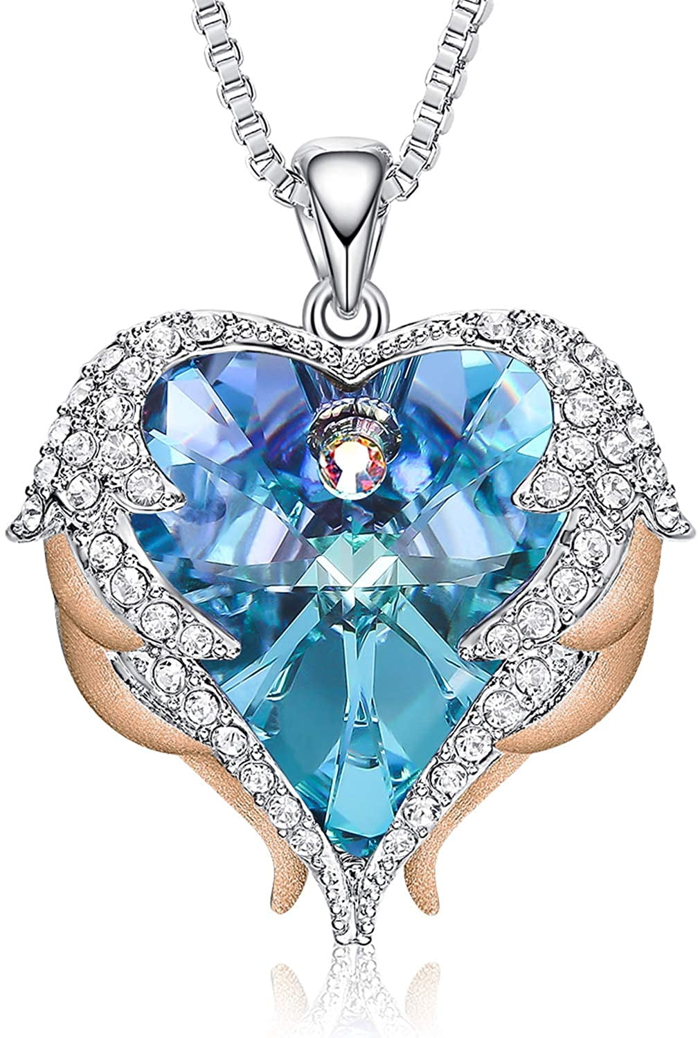 Sacred Heart Of Jesus & Mary Necklace For Women - Catholic Religious Jewelry Gift In Gift Box