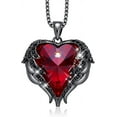 thumbnail image 1 of Angel Wings Necklace for Women, Silver Tone/Gold Tone Jewelry Gifts for Women Mom Grandma, Anniversary Birthday Gifts for Her - E_Dark Red (Brass), 1 of 6
