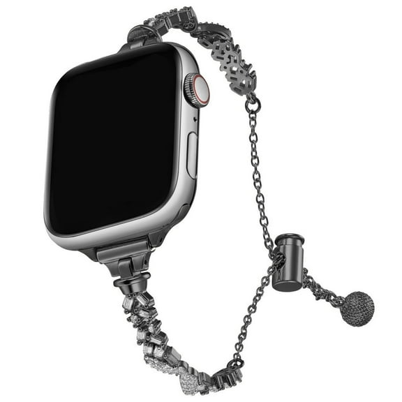 Angel Wings Square Diamond Bands for Apple Watch 49 46 45 44 42 41 40 38 mm, Rhinestone Metal Strap Jewelry Bracelet with Adjustable Clasp Compatible with iWatch Series 10 9 8 7 6 5 4 3 2 SE Ultra