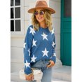 thumbnail image 1 of Angel Wings Star Round Neck Dropped Shoulder Sweater, 1 of 1