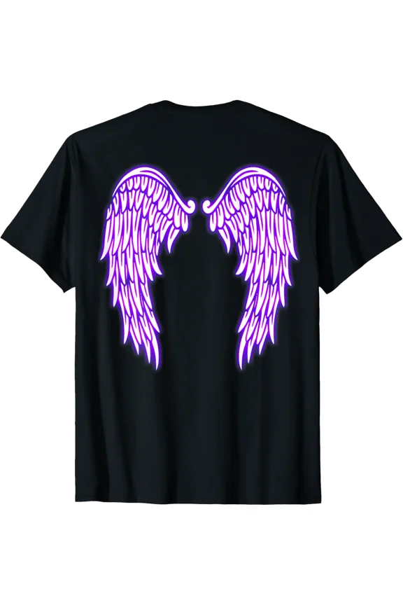 Angel Wings White And Purple Heavenly Guardian Divine T-Shirt